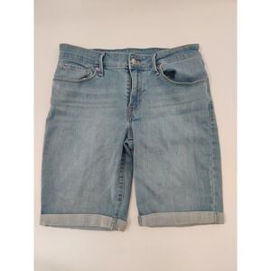 Levi's Women's Denim Bermuda Shorts Size 29 Light‎ Wash Cuffed Casual